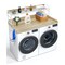 Multifunctional Washer Dryer Countertop with Storage Shelf and Hooks 54 Inch Laundry Room Organizer